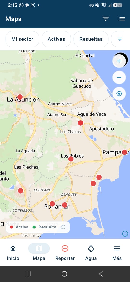 Mapa interactivo de Gota