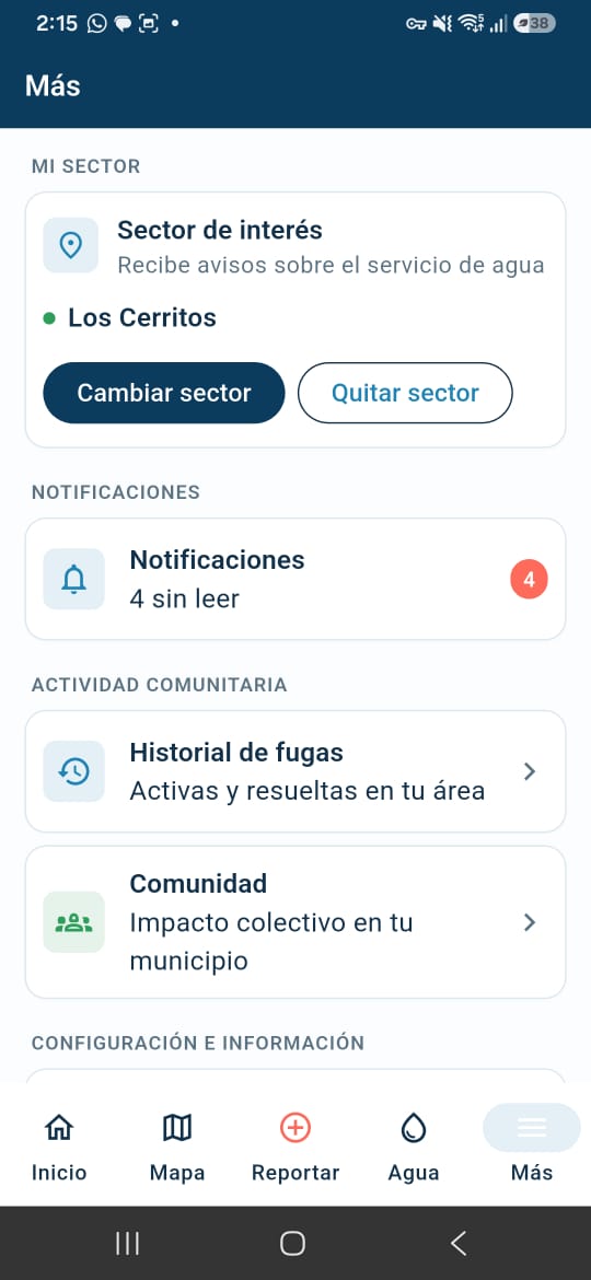 Sección Más de Gota